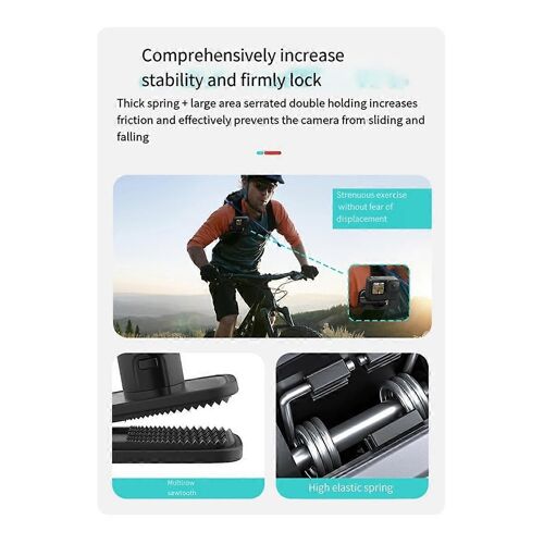 360 Rotation Magnétique Sac à Dos Clip Clamp Mount pour Accessoires De Caméra D'action