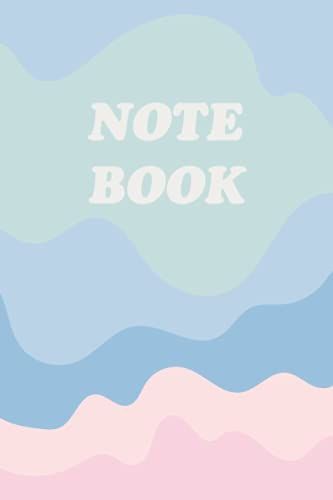 Notebook: Cute Aesthetic Multicolour Blue Blank Lined Journal