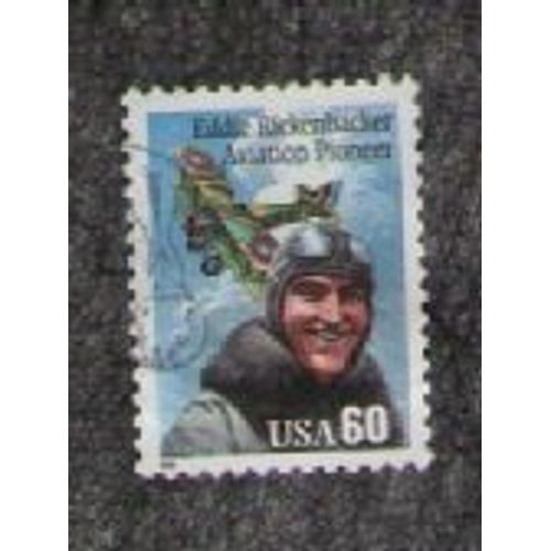 Usa 60 - Eddie Rickenbacker Aviation Pioneer - Thèmes : Pionnier Aviation, Avion, Personnalités