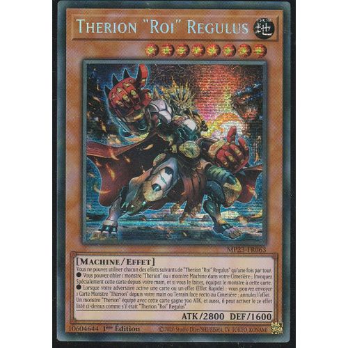 Carte Yu-Gi-Oh - Therion Roi Regulus - Mp23-Fr063 - Secrète-Rare -