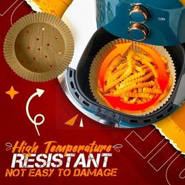 50/100pcs Air Friteuse Doublure En Papier Spécial Papier Sulfurisé Papier Avec Du Papier Sulfurisé Résistant À L'huile Jetable Trou Cuisine Airfryer Tapis L0w0