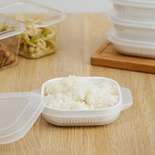 Conteneurs De Stockage De Riz Pp De Cuisine, Boîte D'emballage De Boulettes Chauffantes À Micro-Ondes Avec Couvercles Étanches, Vaisselle Domestique