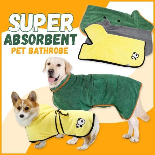 Peignoir Absorbant Pour Animaux De Compagnie, Serviette, Grand, Moyen, Petit Chien, Chat, S¿¿Chage Super Rapide, Humidit¿¿, Sacs De Bain, Robe Douce Et R¿¿Glable