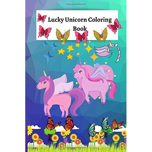 Lucky Unicorn Coloring Book: Coloring Book For Elementary/Primary Children