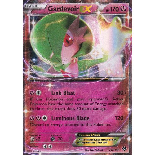 Carte Pokemon - Gardevoir Ex - 78/114 - Xy11 Offensive Vapeur - Version Anglaise -