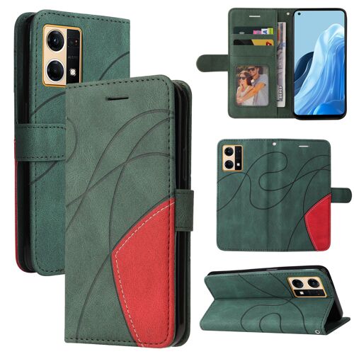 Coque Oppo F21 Pro 4g, Etui Pour Oppo F21 Pro 4g,Etui En Cuir Pu Premium Housse Pour Oppo F21 Pro 4g,Vert