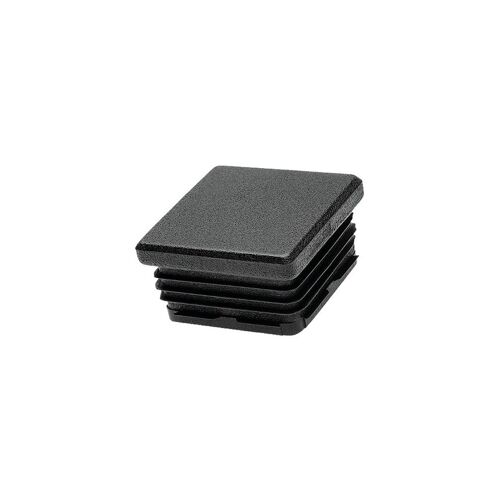 100 Embouts carrés - Intérieur cannelé - 40 x 40 mm - Noir