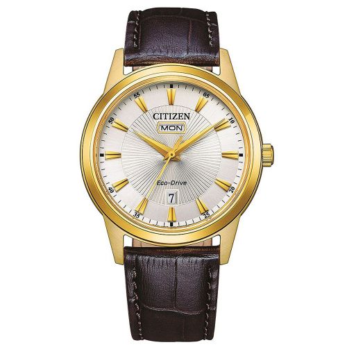 Citizen Montre Marron Analogique Hommes Aw0102-13ae