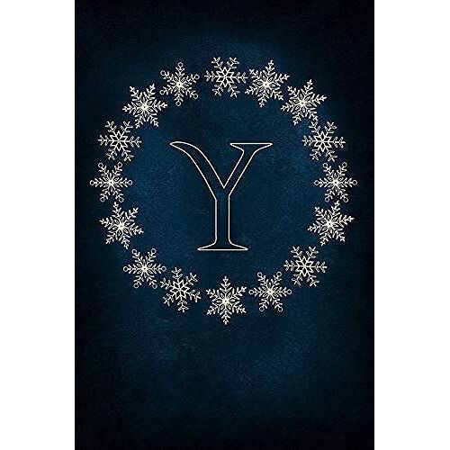 Y: Monogram Initial Notebook Journal With Magical Snowflake Blue Cover