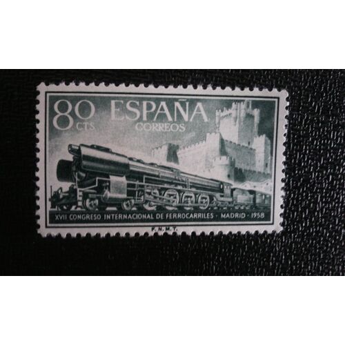 Timbre Espagne ( Yt 923 ) 1958 Congrès International Des Chemins De Fer