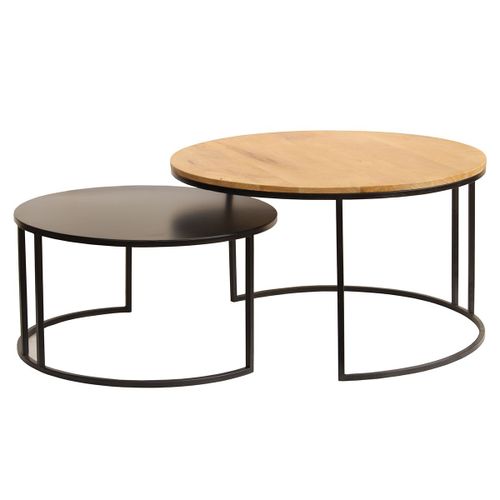 Tables Basses Gigognes Design Bois Et Métal Tahl