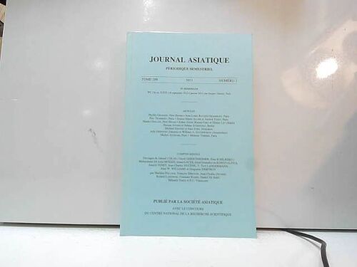 Journal Asiatique Tome 299 N°1 2011