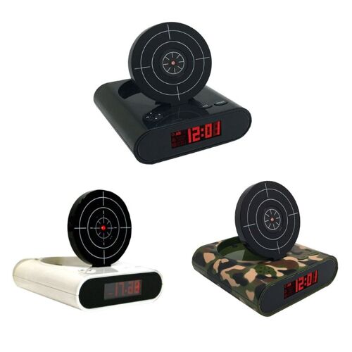 Réveil numérique pour enfants, horloge de bureau, Gadget, pistolet, tir au Laser, Gadget, nouvelle collection 2020