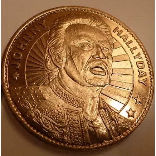 Medaille Johnny Hallyday , Collection 2012 Arthus Bertrand , Modéle A