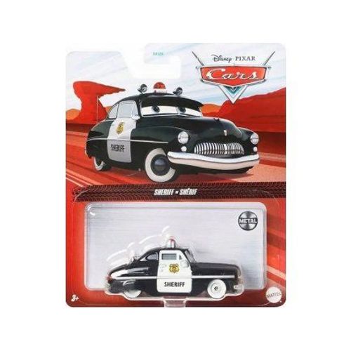Coffret Cars : Voiture De Police Sheriff Noir Et Blanche - Set Véhicule Miniature+ 1 Carte Offerte