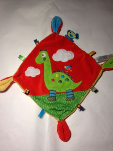 Doudou Dragon Plat Rouge Vert Nuage Oiseaux Simba Toys Benelux Nicotoy