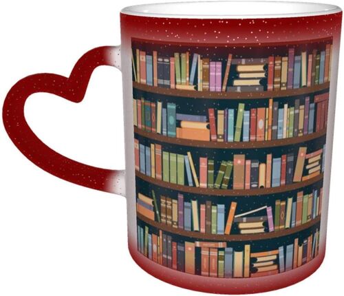 Bookshelf In The Library Book Color Changing Mug In The Sky Ceramic Mug Coffee Cup Christmas Birthday Gift
