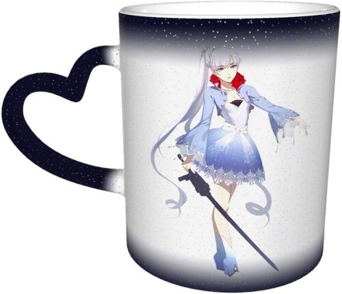 Rwby Weiss Schnee Anime Ceramic Heat Sensitive Color Changing Coffee Mug Starry Sky Travel Mug Coffee Mugs & Coffee Cups
