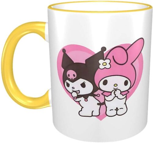 My Melody And Kuromi Ceramics Coffee Cup Decorative Mug Office Home Fun Cup