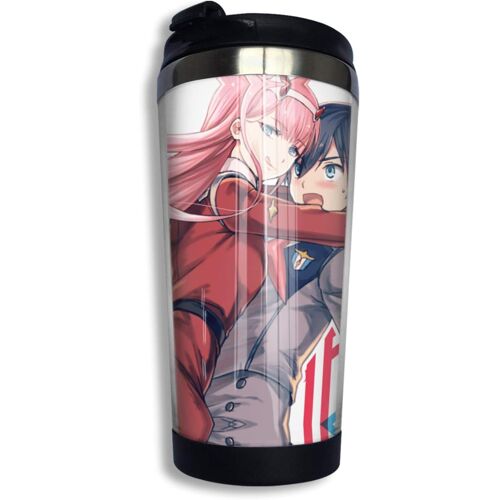 Darling In The Franxx Coffee Cups Tumblers Vacuum Travel Mug Customize Art Coffee Cup With Lids 13.5 Oz Fit Ice Drinks And Hot Beverage
