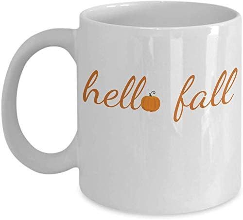 Funny Mugs Fall Coffee Mug, 11 Oz. Hello Fall