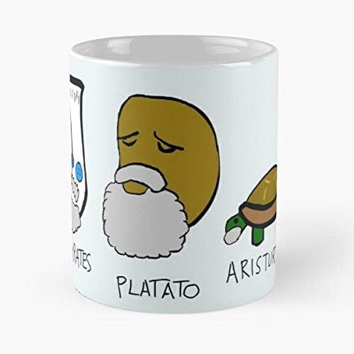 Philosophie Doodle Écriture Manuscrite Jeux De Mots-Meilleures Tasses Tasses Comédie Prop Civilisations Classiques Histoire Socrate Aristote Grèce Antique Smart Geek Humanités Quand Est-Ce Qu'un