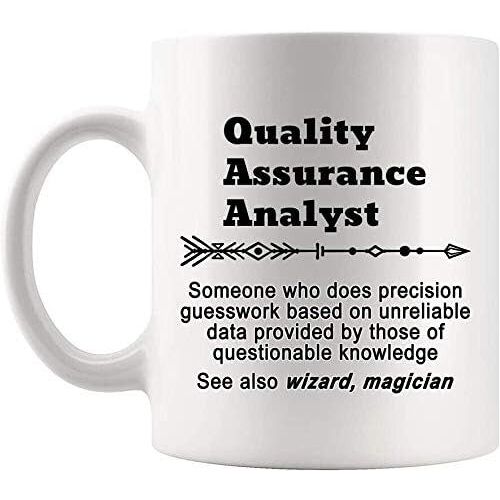 Définition D'analyste D'assurance Qualité Signifiant Tasse Présente-Tasse À Café 11oz-Tasses Gag Pour Hommes Femmes T-Shirt Tasses Tasses