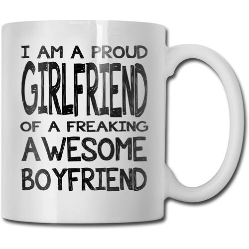 Je Suis Une Fière Petite Amie D'un Petit Ami Génial, Tasse À Café De 11 Oz, Tasse À Café Amusante, Inspirante Et Motivante