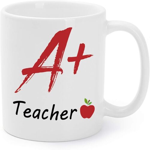 A + Tasse De Jour De L'enseignant Tasses À Café/Thé Drôles Éléphant Blanc/Anniversaire/Bureau Présente 11 Oz