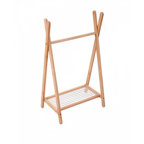Portant À Vêtements Bois Hybride Blanc