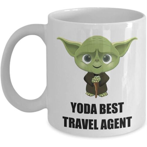 Cadeaux D'anniversaire De Fête De Noël Pour Le Personnel De L'agent De Voyage, Employé, Collègue, Homme, Femme, Ami Star Wars Yoda, Tasse À Café Amusante Personnalisée