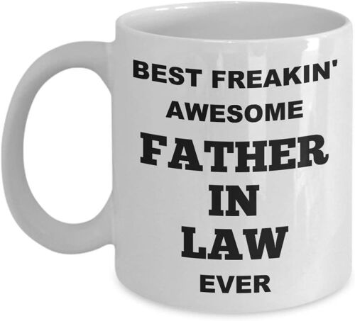 Funny Prank Best Freakin' Awesome Father In Law Cadeaux De Sa Fille Son In Law Bride Groom Anniversaire De Mariage Fiançailles Tasse À Café
