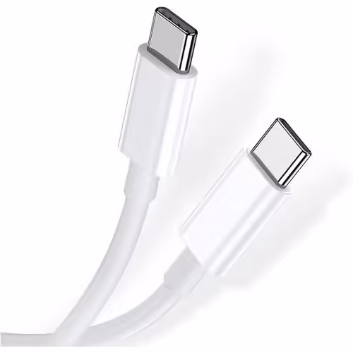 Câble USB-C vers USB-C pour iPhone 15 Pro Max, 15 Pro, 15 Plus, 15 - Charge Rapide Blanc 1M - Lot de 2
