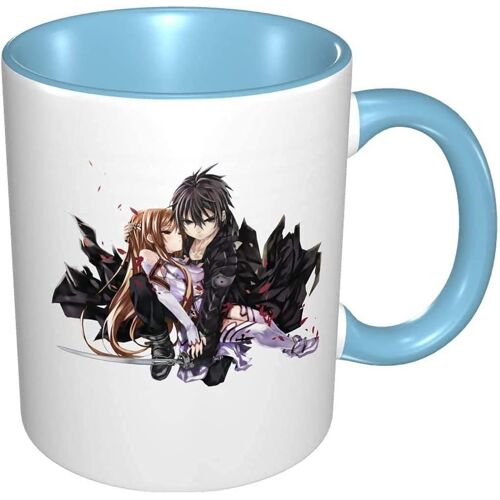 Betteraves Anime 3d Motif Épée Art Asuna Yuuki Tasses À Café En Céramique Tasse Tasse-Bleu Ciel-Taille Unique