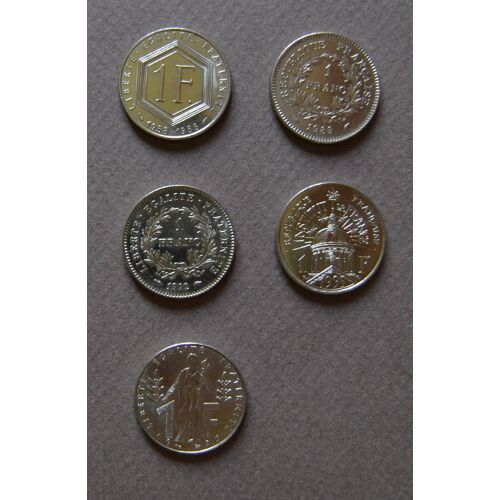 Pièces De Collection Nouveaux Francs 1fr Commémoratives