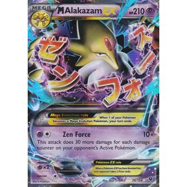 Carte Pokemon - Malakazam Ex ( Mega Alakazam Ex ) - 26/124 - Ultra Rare - Xy10 Impact Des Destins - Version Anglaise -