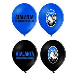 12 Ballons En Latex Atalanta Bleus Et Noirs 30 Cm