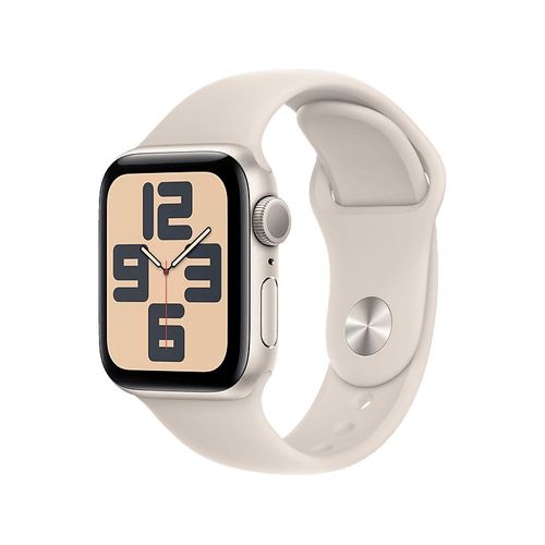 Apple Watch SE (GPS) - 2e génération - 40 mm - aluminium droit - Montre connectée avec bracelet sport - fluoroélastomère - droit - taille du bracelet : S/M - 32 Go - Wi-Fi, Bluetooth - 26.4 g