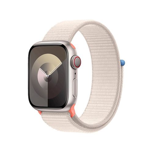 Apple Watch Series 9 GPS + Cellular - Boîtier Aluminium 41 mm Lumière stellaire - Bracelet Boucle