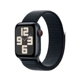 Apple Watch SE (GPS + Cellular) - 2e génération - 44 mm - aluminium minuit - Montre connectée avec bracelet sport - textile - minuit - taille du poignet : 145-220 mm - 32 Go - Wi-Fi, LTE...