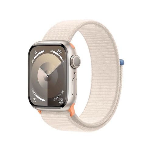 Apple Watch Series 9 GPS - Boîtier Aluminium 41 mm Lumière stellaire - Bracelet Boucle