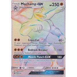 Carte Pokemon - Machamp Gx ( Mackogneur Gx ) - 154/147 - Secrete Rare - Soleil Et Lune 3 - Ombres Ardentes - Version Anglaise -