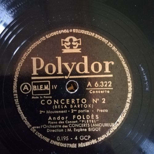 Concerto N°2: 2ième Mouvement - 1ère Partie Adagio / 2ième Mouv. - 2ième Partie Presto - A 6.322 - France - 0.195/0.201