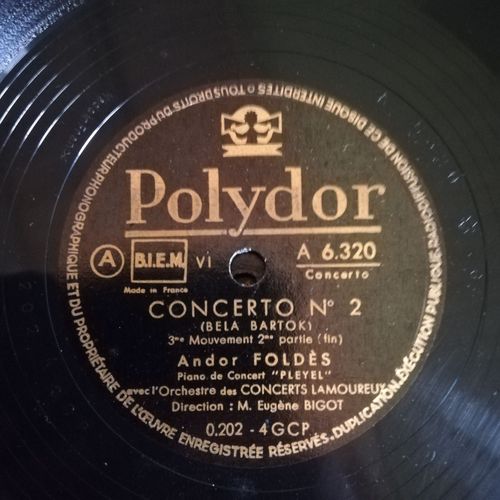Concerto N°2: 1er Mouvement - 1ère Partie Allegro / 3ième Mouv. - 2ième Partie (Fin) - A 6.320 - France - 0.202/0.204