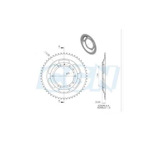 Couronne Cyclo Adaptable 103 Bts Tole 52dts (D94) 10 Trous