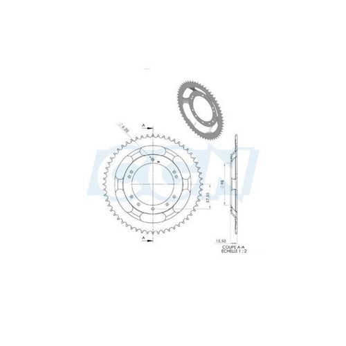 Couronne Cyclo Adaptable 103 Grimeca/Bernardi 56dts (D98) 10 Trous