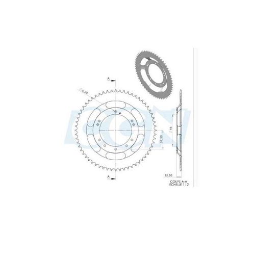 Couronne Cyclo Adaptable 103 Grimeca/Bernardi 60dts (D98) 10 Trous