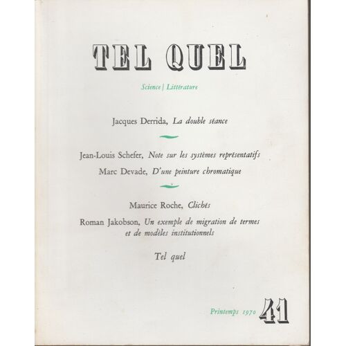 Tel Quel N° 41 Printemps 1970