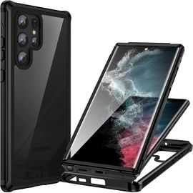 Lagogi Coque Samsung S22 Ultra 5g Antichoc Housse Avec Protection Écran 360 Degrés Protection Case Solide Double Face Bumper Transparent Etui Intégrale Coque Pour Samsung Galaxy S22 Ultra 5g Noir