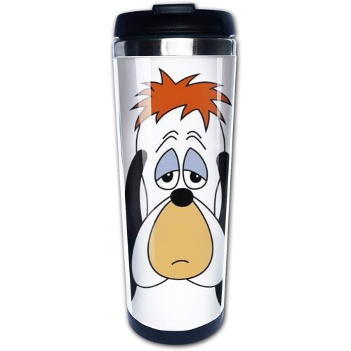Droopy ? Tasse À Café En Forme De Chien, Bouteille D'eau En Acier Inoxydable, Tasse De Voyage, Gobelet À Café Avec Couvercle Anti-Déversement, Tasse De Voyage Graphique